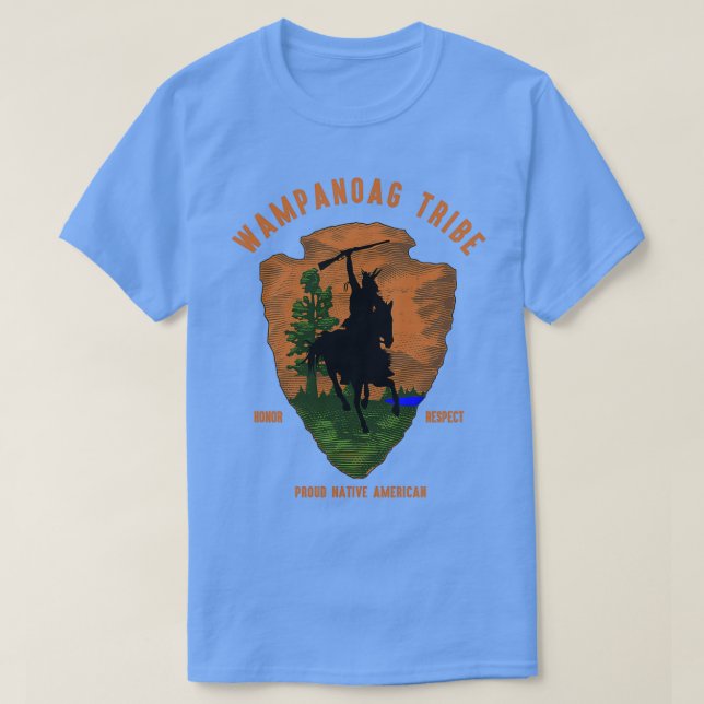 T-shirt Wampanoag Tribe Native American Honor Respect Vint (Design devant)
