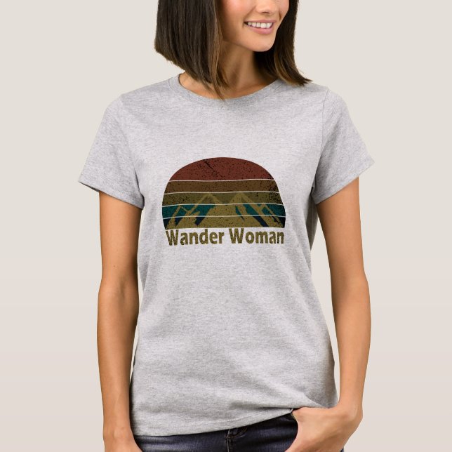 T-shirt Wander femme randonnée camping vintage (Devant)