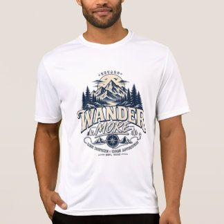 T-shirt Wander More Less Routine More Adventure Mountain T
