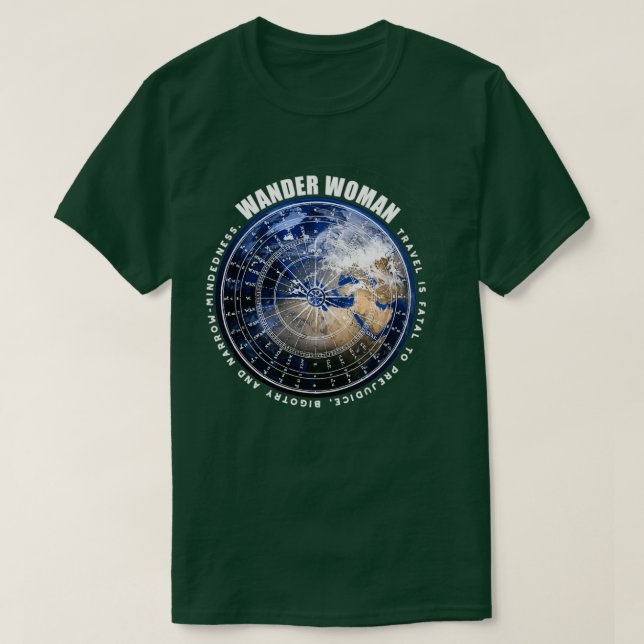T-shirt Wander Woman Travel Globetrotter (Design devant)