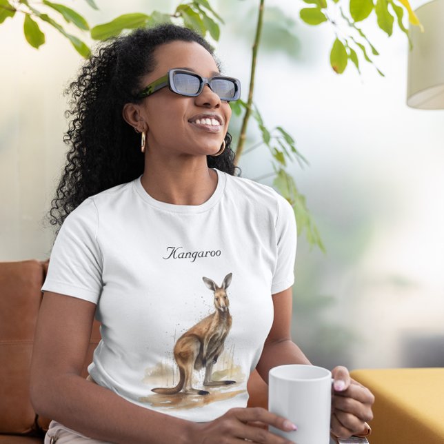T-shirt Wanderer extérieur : aquarelle Kangaroo personnali (Créateur téléchargé)