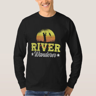 T-shirt Wanderer Pêche À La Volée Dans La Rivière