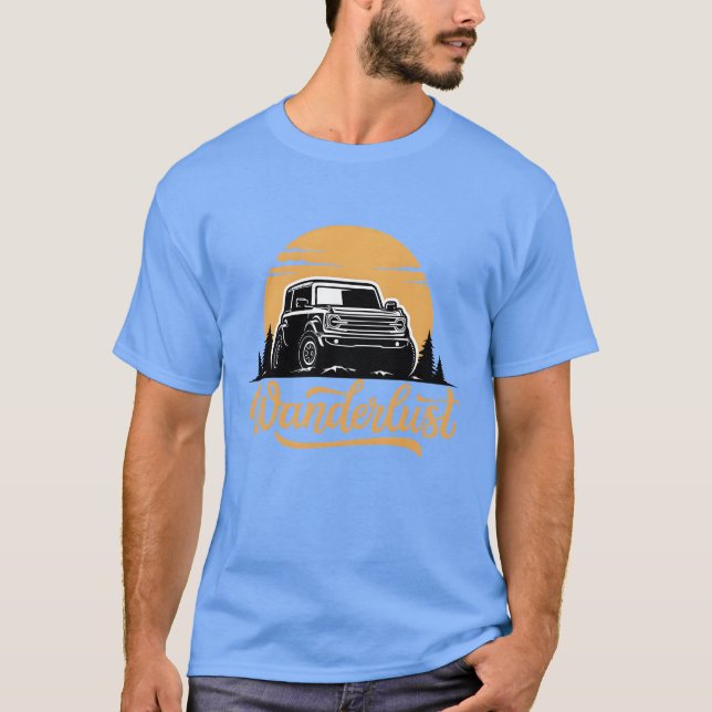 T-shirt Wanderlust Adventure Car Roadripravelee friends gi (Devant)