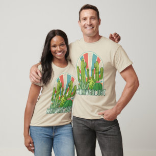 T-shirt Wanderlust Desert Cactus Retro Sunburst Design