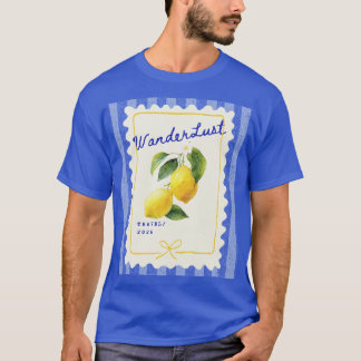 T-shirt Wanderlust Lemon Tee: Vintage-Inspired Travel Shi