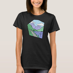 T-shirt Wanderlust Mountain Outdoor Nature Randonnée Hiker