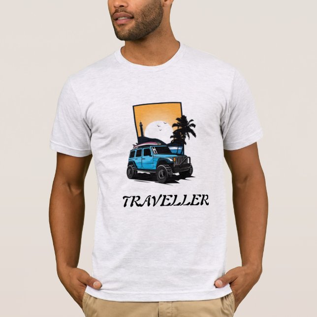 T-shirt "Wanderlust Tee - Explorez au-delà des limites" (Devant)