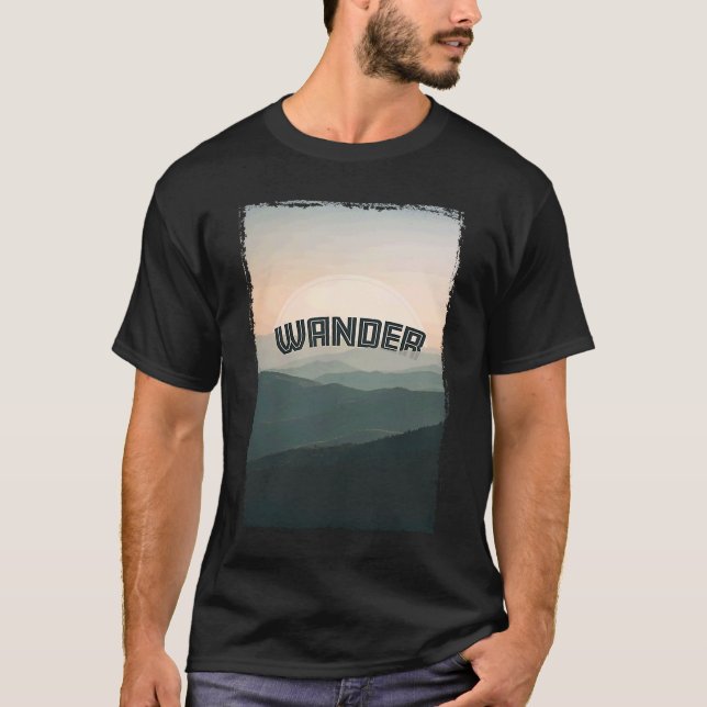 T-shirt Wanderlust Weekend Wanderer Pittoresque Aventure M (Devant)