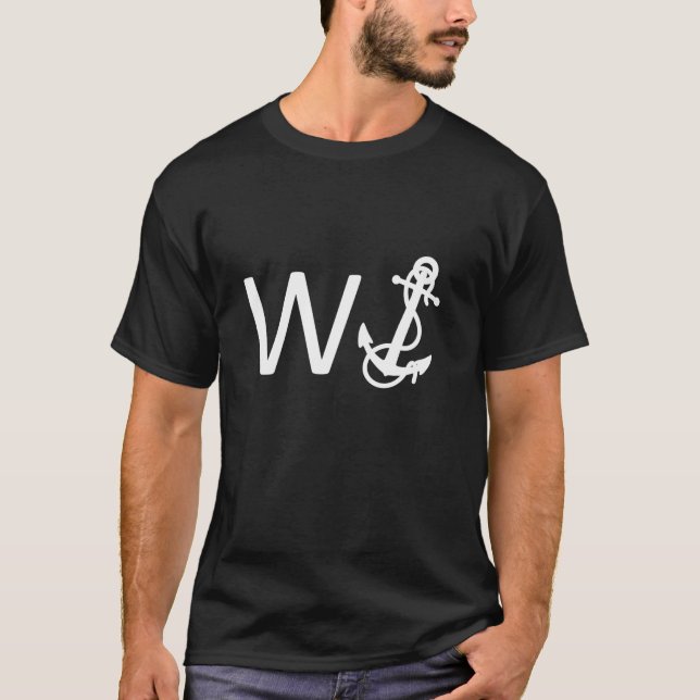 T-shirt Wanker W Ancre drôle offensive (Devant)