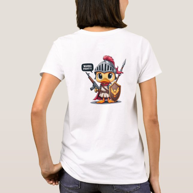 T-shirt Wanna Fight Canard warrer (Dos)