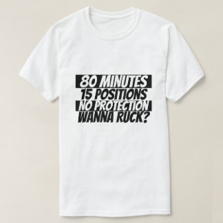 T-shirt Wanna Ruck Rugby Humour noir blanc