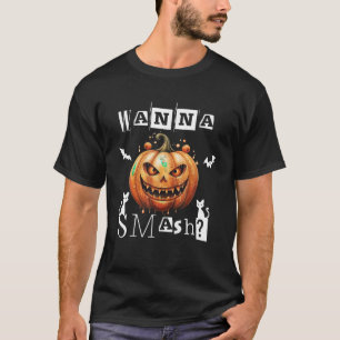 T-shirt Wanna Smash Citrouille Effrayant Halloween 2023 Co