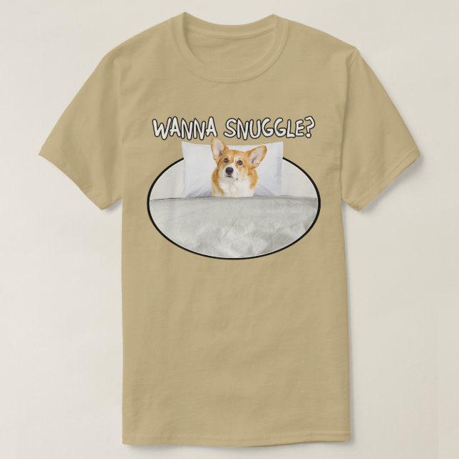 T-shirt Wanna Snuggle Corgi1406 (Design devant)