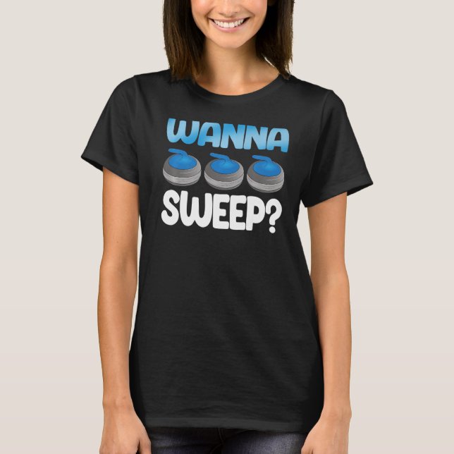 T-shirt Wanna Sweep Curling Men's Great D (Devant)