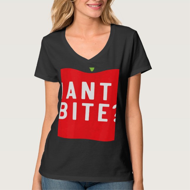 T-shirt Want A Bite Apple Picking Squad Apple Fruit  Apple (Devant)