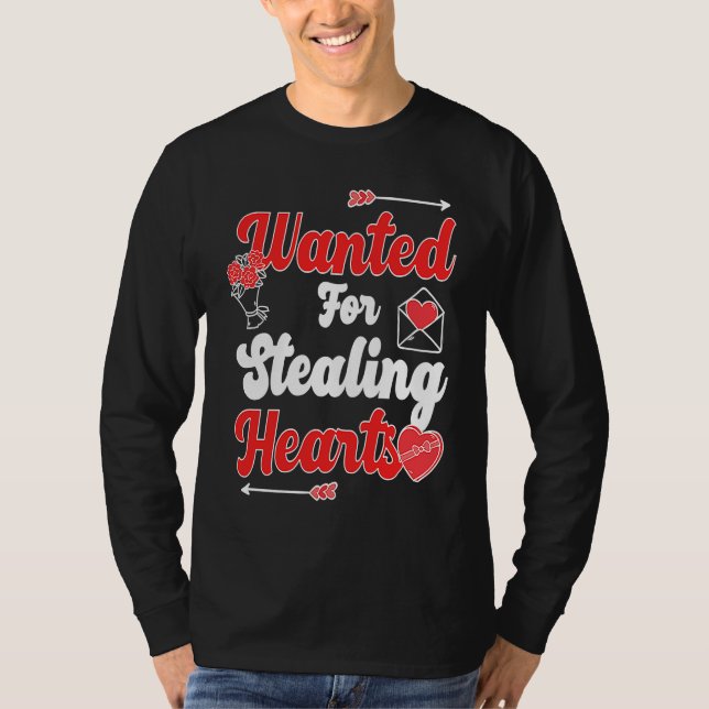 T-shirt Wanted For Stealing Hearts (Devant)