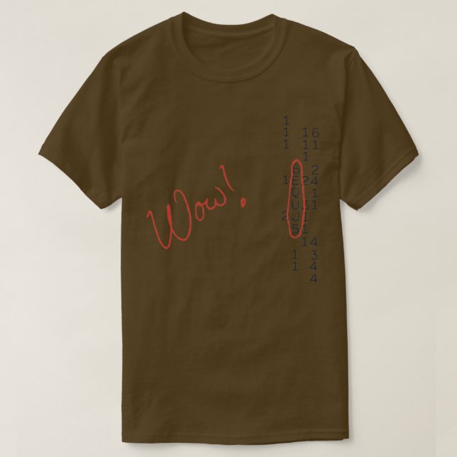 T-shirt Waouh Signal SETI Message (Design devant)