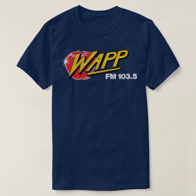 T-shirt WAPP Station de radio Apple NYC 80s (Design devant)