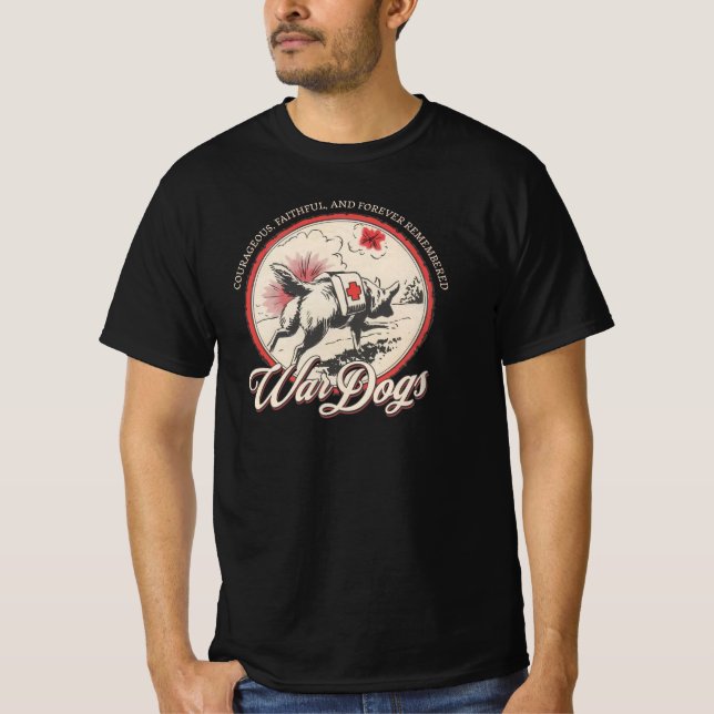 T-shirt War Dogs - WW2 First Aid Animals Tribute (Devant)