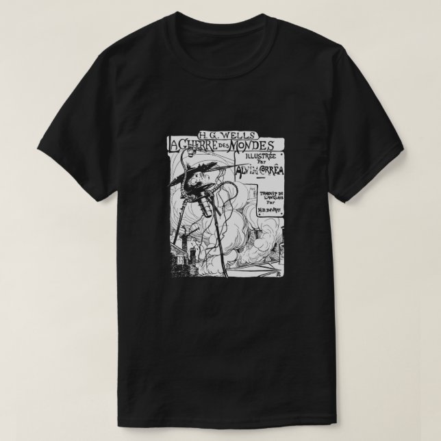 T-shirt War of the Worlds, H G Wells,  Classic (Design devant)