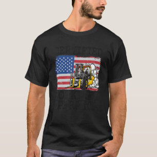 T-shirt Warehouse American Flag Forklift Certified Forklif
