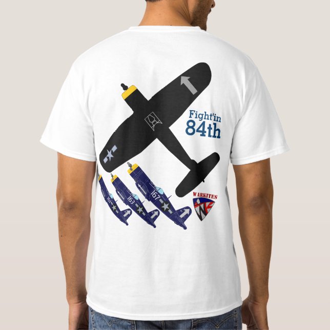 T-shirt Warkites F4u Corsair Fight'in 84e T-Shirt-2 (Dos)