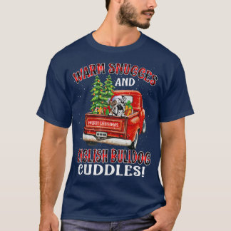 T-shirt Warm Snuggles And English Bulldog Cuddles Christma