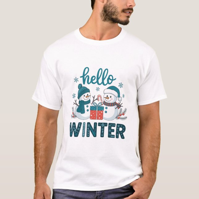 T-shirt Warm winter cozy designs for festive times (Devant)