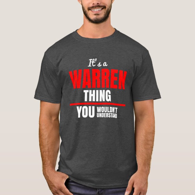 T-shirt Warren, ce que vous ne comprendriez pas nom (Devant)