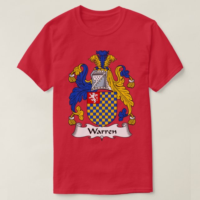 T-shirt Warren Coat d'armoiries Famille Crest (Design devant)