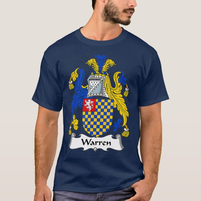 T-shirt Warren Coat d'armoiries Famille Crest (Devant)
