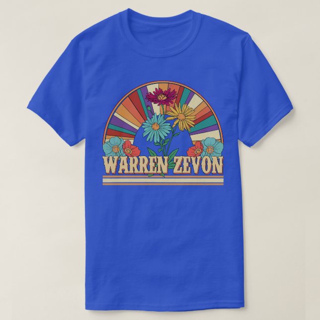 T-shirt Warren Flowers Nom Zevon Cadeaux personnalisés Ret (Design devant)