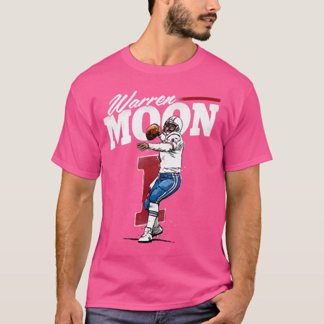 T-shirt Warren Moon Houston Retro (Devant)