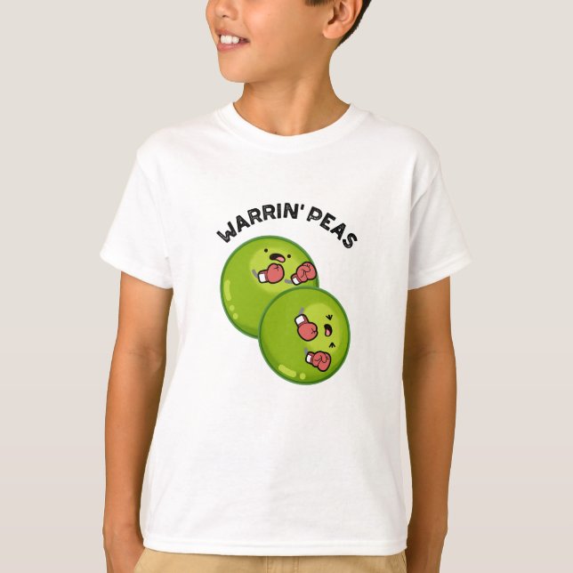 T-shirt Warrin Peace Funny Pea Pun (Devant)