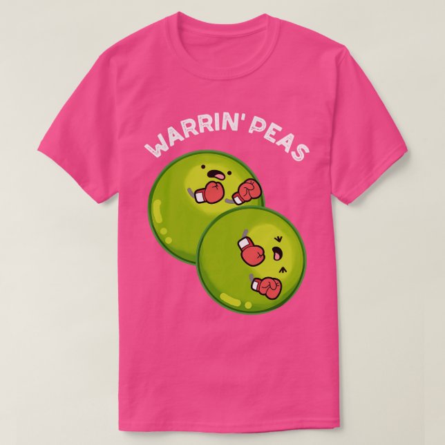 T-shirt Warrin Peace Funny Pea Puns (Design devant)