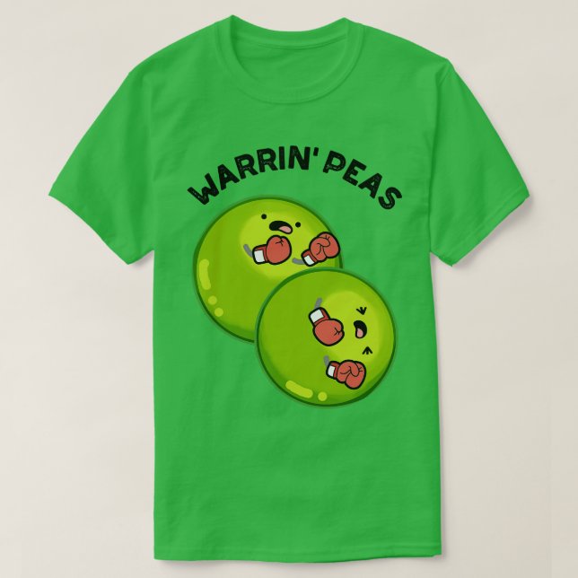 T-shirt Warrin Peace Funny Pea Puns 1 (Design devant)