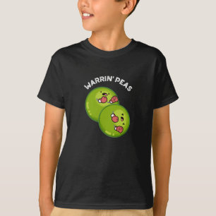 T-shirt Warrin Peace Funny Pea Puns Dark BG