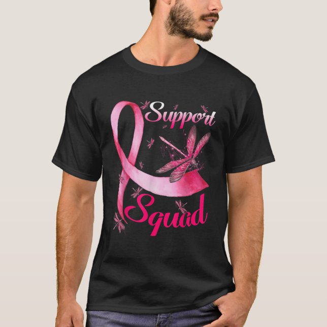 T-shirt Warrior Support Squad Dragonfly Breast Cancer Awar (Devant)