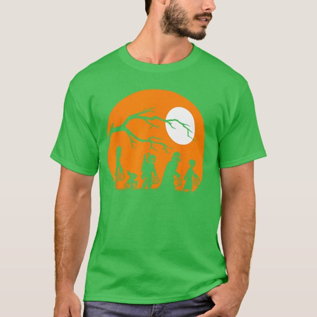 T-shirt Wars Trick Or Treat Halloween Silhouette (Devant)