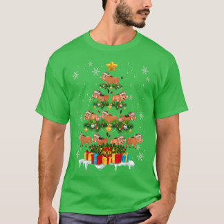 T-shirt Warthog Père Noël Xmas Tree éclaire la faune laid 