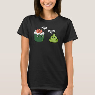 T-shirt Wasabi Sushi Épicé Collants Condiments Cheval Japo