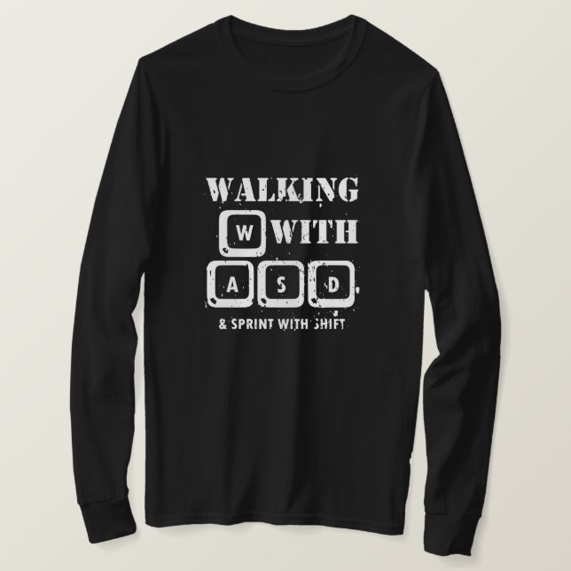 T-shirt WASD - Classic PC Gamer Keyboard Movement Design (Design devant)
