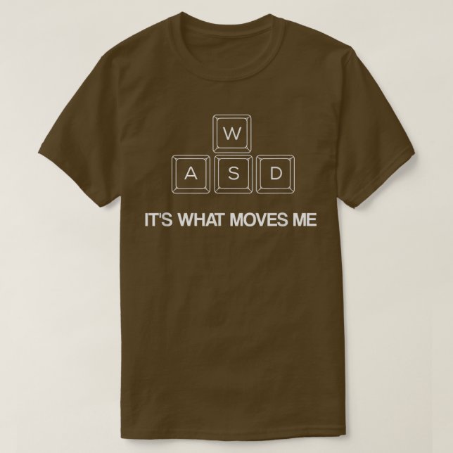 T-shirt WASD Funny PC Video Gamer Jeu  (Design devant)