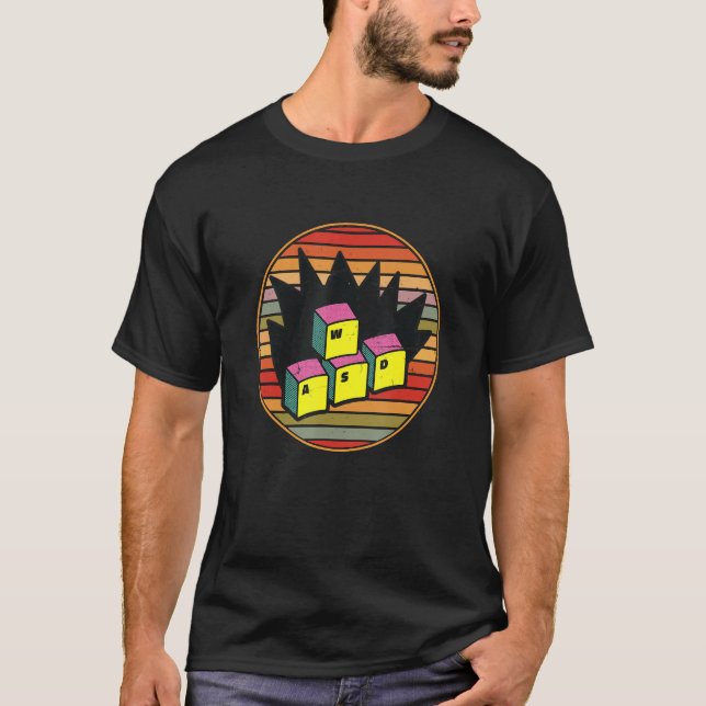 T-shirt WASD Things Die Mich Move Clavier PC Gamer Jeu (Devant)
