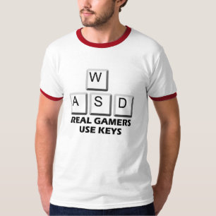 T-shirt WASD - Vraies clés d'utilisation de Gamers