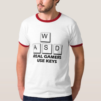 T-shirt WASD - Vraies clés d'utilisation de Gamers