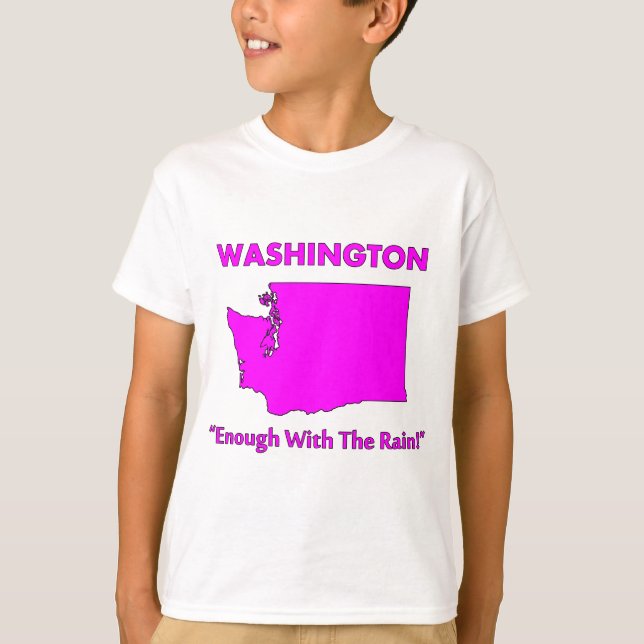 T-shirt Washington - Assez de la pluie (Devant)