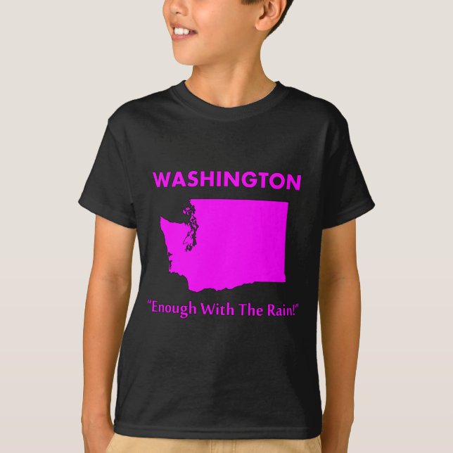 T-shirt Washington - Assez de la pluie (Devant)