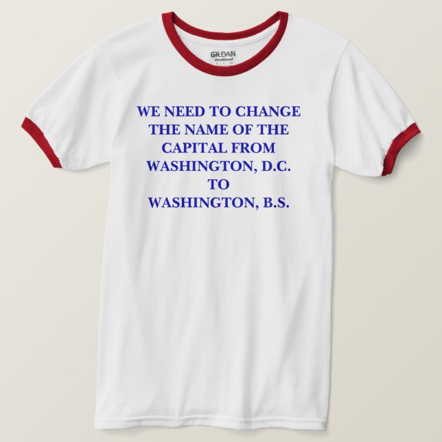 T-SHIRT WASHINGTON, B.S. (Design devant)