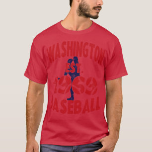T-shirt Washington Baseball Est 1969 Baseball Pitcher Vint